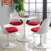 Modway Lippa 28" Mid-Century Modern Dining Table with Square Top and Pedestal Base in White