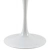 Modway Lippa 36’’ Mid-Century Dining Table with Round Artificial Marble Top in White MDY-EEI-1129-WHI