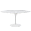 Lippa 60" Round Artificial Marble Dining Table, White