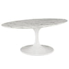 Lippa 42’’ Oval-Shaped Artificial Marble Coffee Table MDY-EEI-1140-WHI