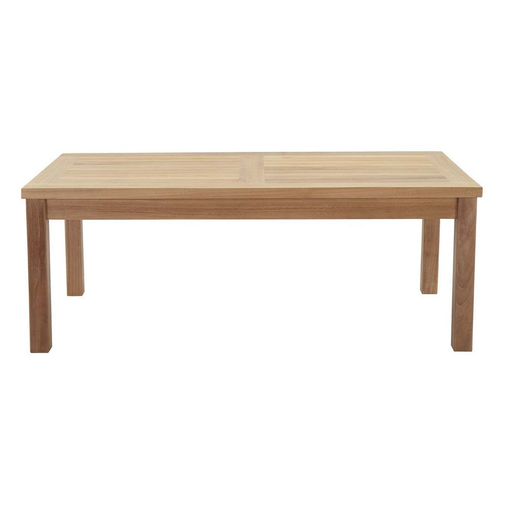 Natural Marina Outdoor Patio Teak Rectangle Coffee Table - No Shipping Charges MDY-EEI-1154-NAT