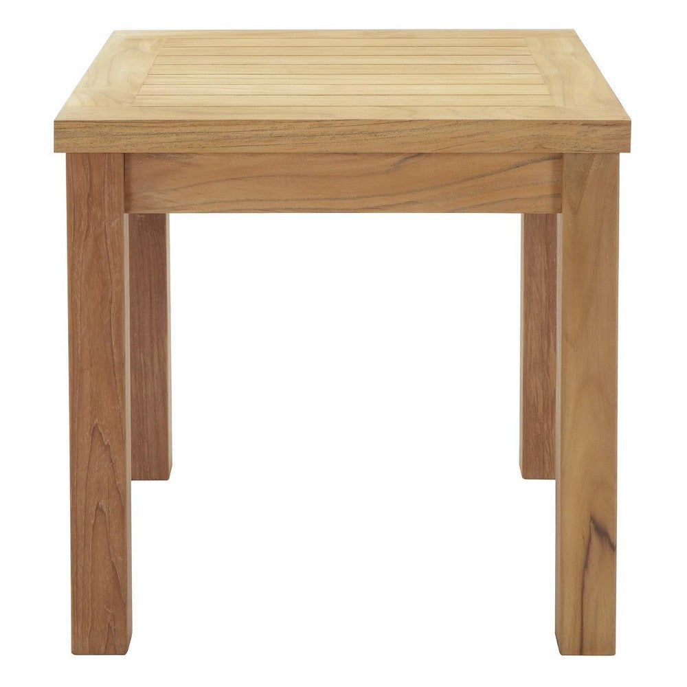 Natural Marina Outdoor Patio Teak Side Table - No Shipping Charges MDY-EEI-1155-NAT