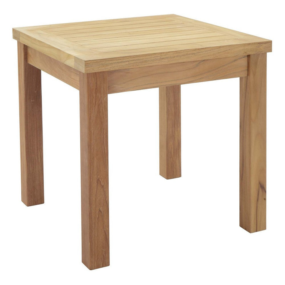 Natural Marina Outdoor Patio Teak Side Table - No Shipping Charges