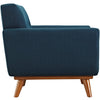 Modway Engage Mid-Century Modern Upholstered Fabric Accent Arm Lounge Chair in Azure Armchair MDY-EEI-1178-AZU