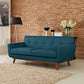 Modway Engage Mid-Century Modern Upholstered Fabric Loveseat in Azure MDY-EEI-1179-AZU