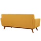 Modway Engage Mid-Century Modern Upholstered Fabric Loveseat in Citrus MDY-EEI-1179-CIT