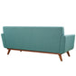 Modway Engage Mid-Century Modern Upholstered Fabric Loveseat in Laguna MDY-EEI-1179-LAG