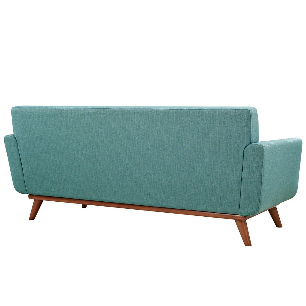 Modway Engage Mid-Century Modern Upholstered Fabric Loveseat in Laguna MDY-EEI-1179-LAG