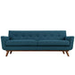 Modway Engage Mid-Century Modern Upholstered Fabric Sofa in Azure