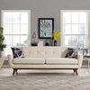 Modway Engage Mid-Century Modern Upholstered Fabric Sofa in Beige MDY-EEI-1180-BEI