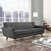 Modway Engage Mid-Century Modern Upholstered Fabric Sofa in Gray MDY-EEI-1180-DOR