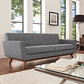 Modway Engage Mid-Century Modern Upholstered Fabric Sofa in Expectation Gray MDY-EEI-1180-GRY