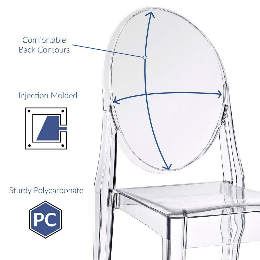 Clear Casper Dining Side Chair - No Shipping Charges MDY-EEI-122-CLR