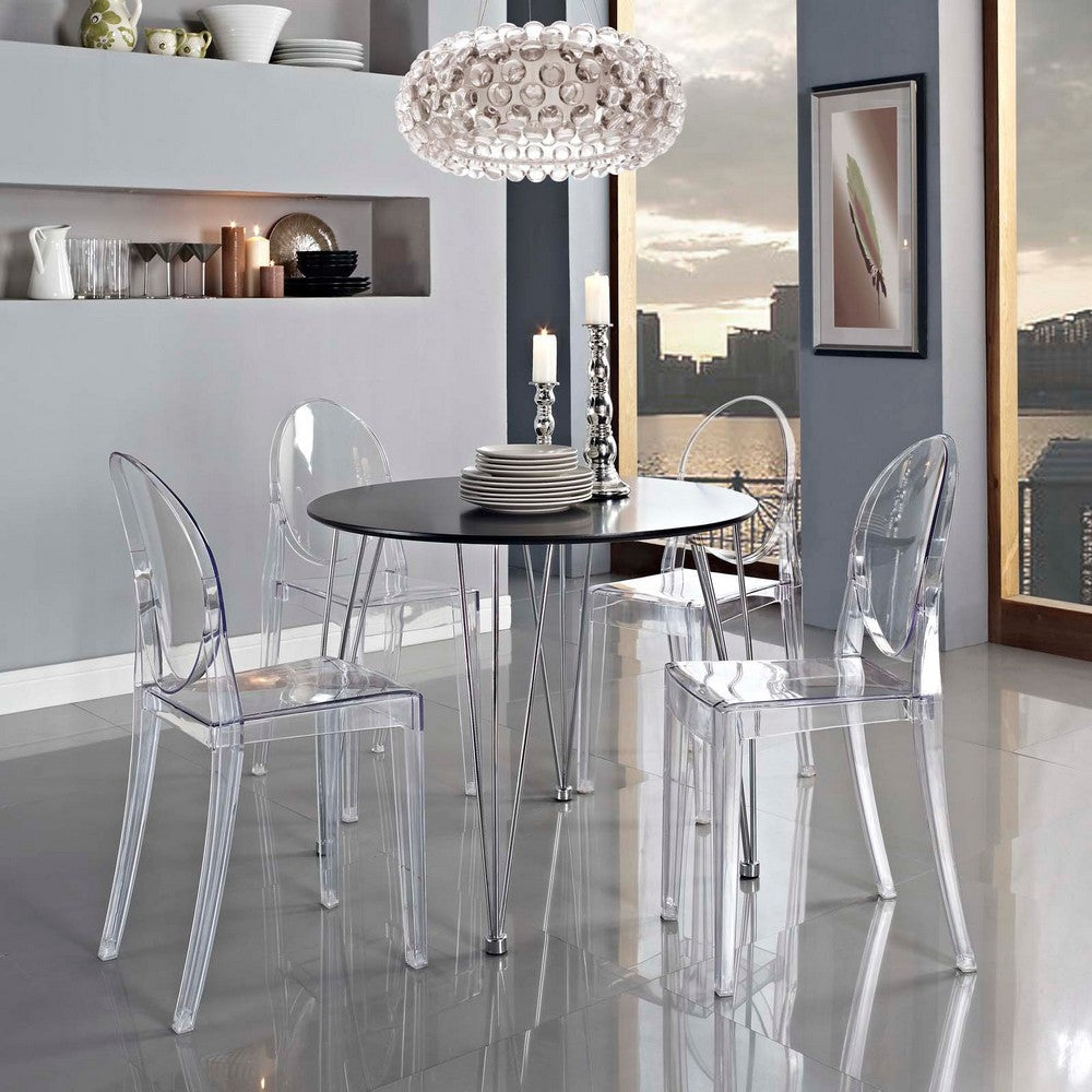 Clear Casper Dining Side Chair - No Shipping Charges MDY-EEI-122-CLR