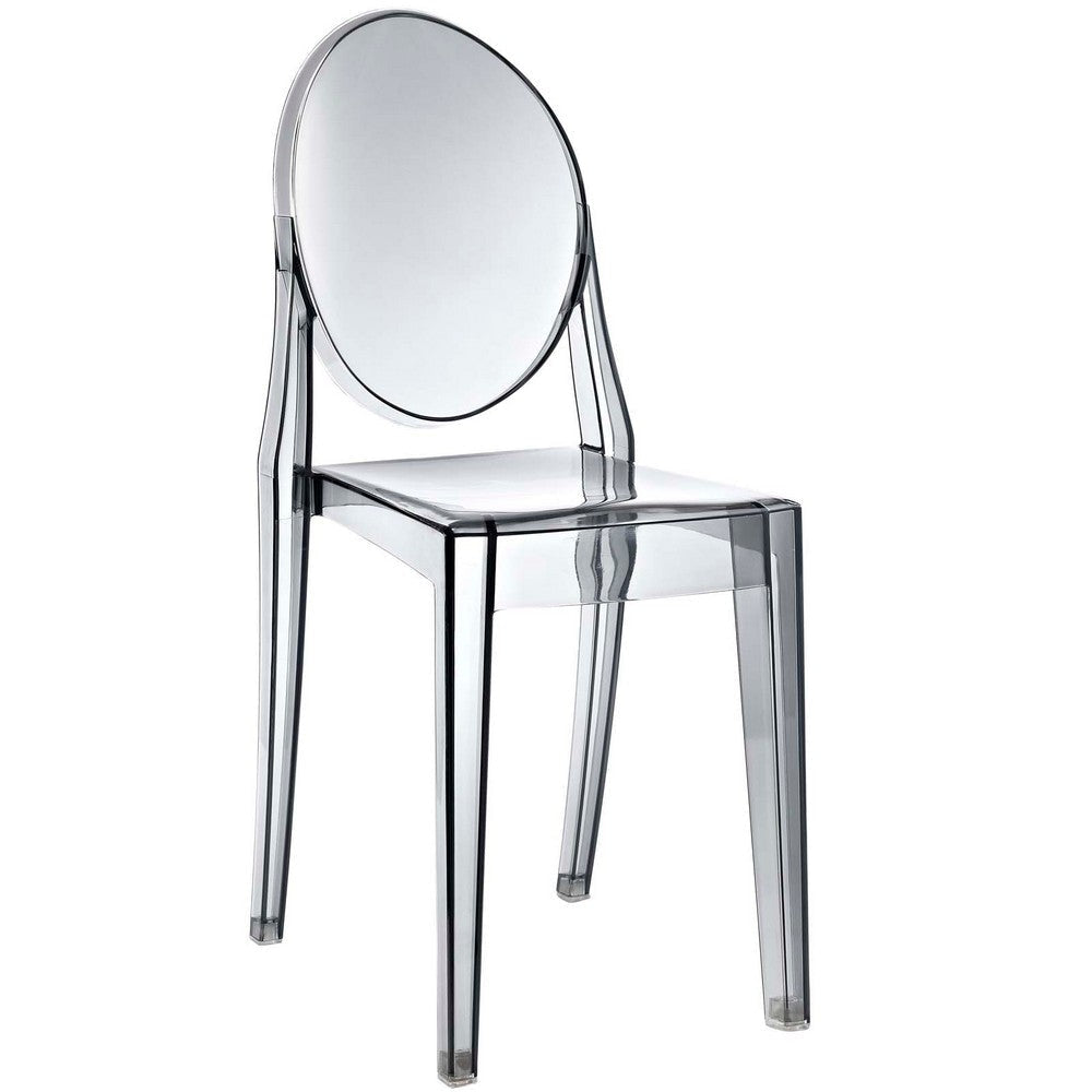 Smoked Clear Casper Dining Side Chair - No Shipping Charges MDY-EEI-122-SMK