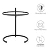 Modway Eileen Gray Metal Side Black Height Adjustable C End Tempered Glass Top – A Chic and Versatile Small Accent Drink Corner Table