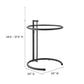 Modway Eileen Gray Metal Side Black Height Adjustable C End Tempered Glass Top – A Chic and Versatile Small Accent Drink Corner Table