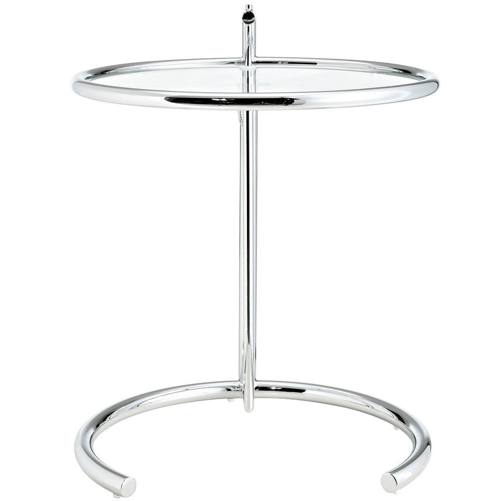 Silver Eileen Gray Side Table - No Shipping Charges MDY-EEI-125-SLV