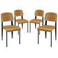 Modway Cabin Modern Dining Side Chairs in Walnut - Set of 4