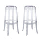 Modway Casper Bar Stool, Clear, Set of 2