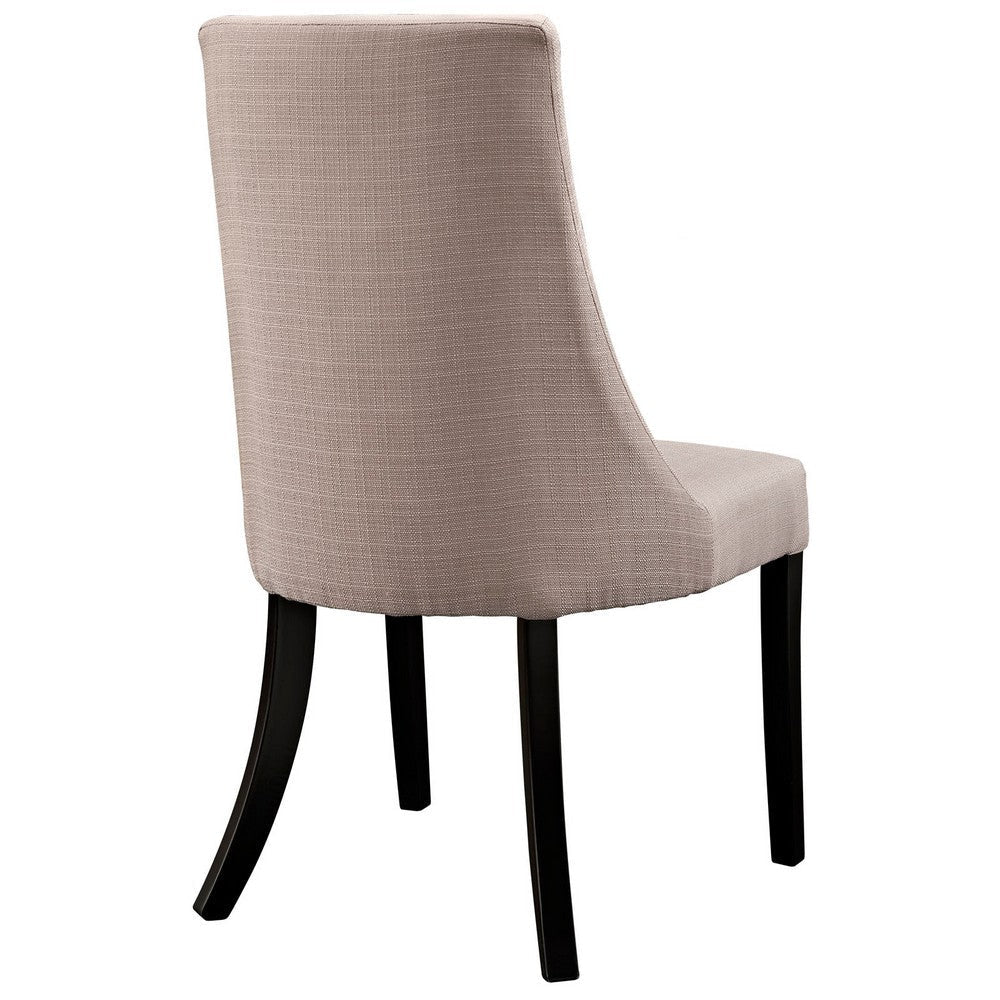 Modway Reverie Modern Upholstered Fabric Parsons Two Kitchen and Dining Room Chairs in Beige MDY-EEI-1297-BEI