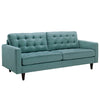 Modway Empress Mid-Century Modern Upholstered Fabric Sofa and Armchair Set in Laguna MDY-EEI-1313-LAG