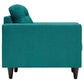 Modway Empress Mid-Century Modern Upholstered Fabric Sofa and Armchair Set in Teal MDY-EEI-1313-TEA