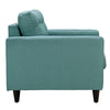 Modway Empress Mid-Century Modern Upholstered Fabric Sofa and Two Armchair Set in Laguna MDY-EEI-1314-LAG