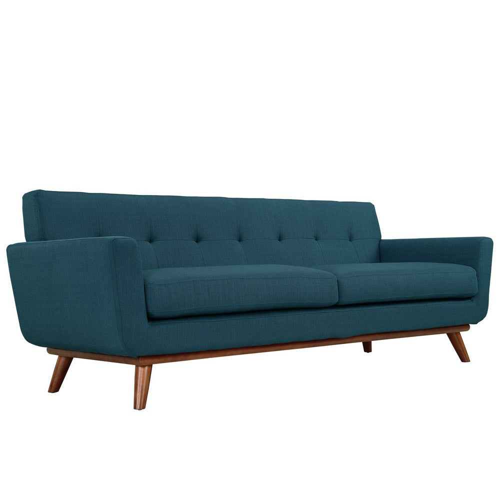 Modway Engage Mid-Century Modern Upholstered Set in Azure Armchair and Sofa MDY-EEI-1344-AZU