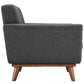 Modway Engage Mid-Century Modern Upholstered Set in Gray Armchair and Sofa MDY-EEI-1344-DOR