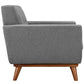 Modway Engage Mid-Century Modern Upholstered Set in Expectation Gray Armchair and Sofa MDY-EEI-1344-GRY