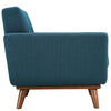 Modway Engage Mid-Century Modern Upholstered Fabric Two Armchair and Loveseat Set in Azure MDY-EEI-1347-AZU