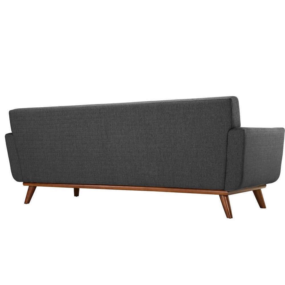 Modway Engage Mid-Century Modern Upholstered Loveseat and Sofa in Gray MDY-EEI-1348-DOR