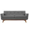 Modway Engage Mid-Century Modern Upholstered Loveseat and Sofa in Expectation Gray MDY-EEI-1348-GRY