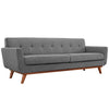 Modway Engage Mid-Century Modern Upholstered Loveseat and Sofa in Expectation Gray MDY-EEI-1348-GRY