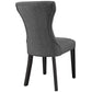 Modway Silhouette Modern Tufted Upholstered Fabric Parsons Kitchen and Dining Room Chair in Gray MDY-EEI-1380-GRY