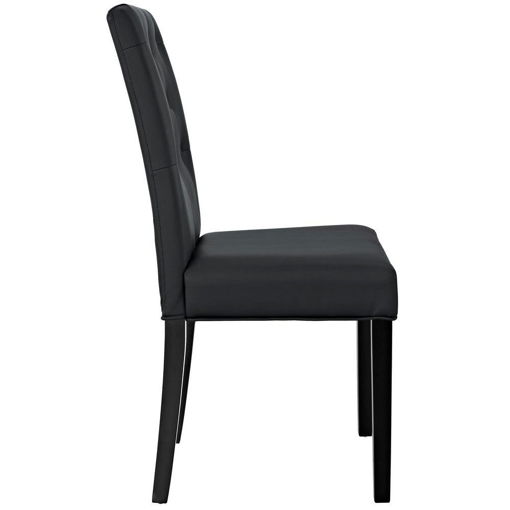 Confer Dining Vinyl Side Chair - No Shipping Charges MDY-EEI-1382-BLK