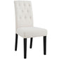 Beige Confer Dining Fabric Side Chair - No Shipping Charges