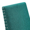 Modway Parcel Modern Upholstered Fabric with Nailhead Trim Dining Chair Teal MDY-EEI-1384-TEA