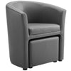 Divulge Armchair and Ottoman - No Shipping Charges MDY-EEI-1407-BLK