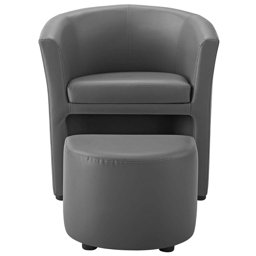 Divulge Armchair and Ottoman - No Shipping Charges MDY-EEI-1407-BLK