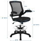 Veer Drafting Chair-Black - No Shipping Charges MDY-EEI-1423-BLK