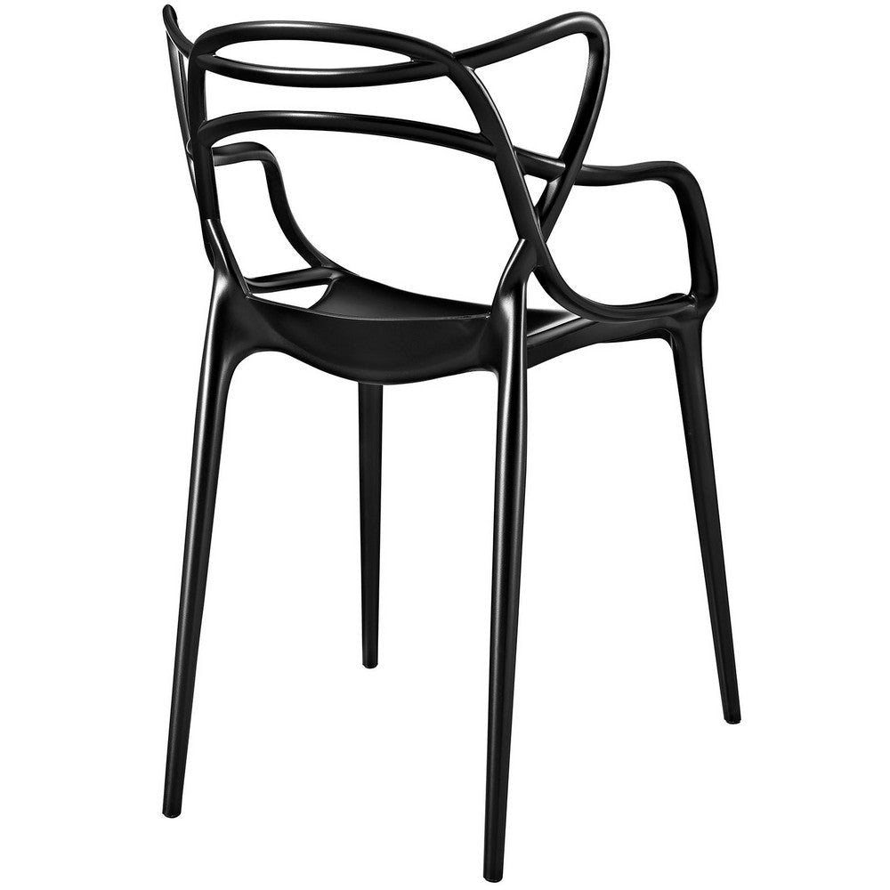 Black Entangled Dining Armchair - No Shipping Charges MDY-EEI-1458-BLK