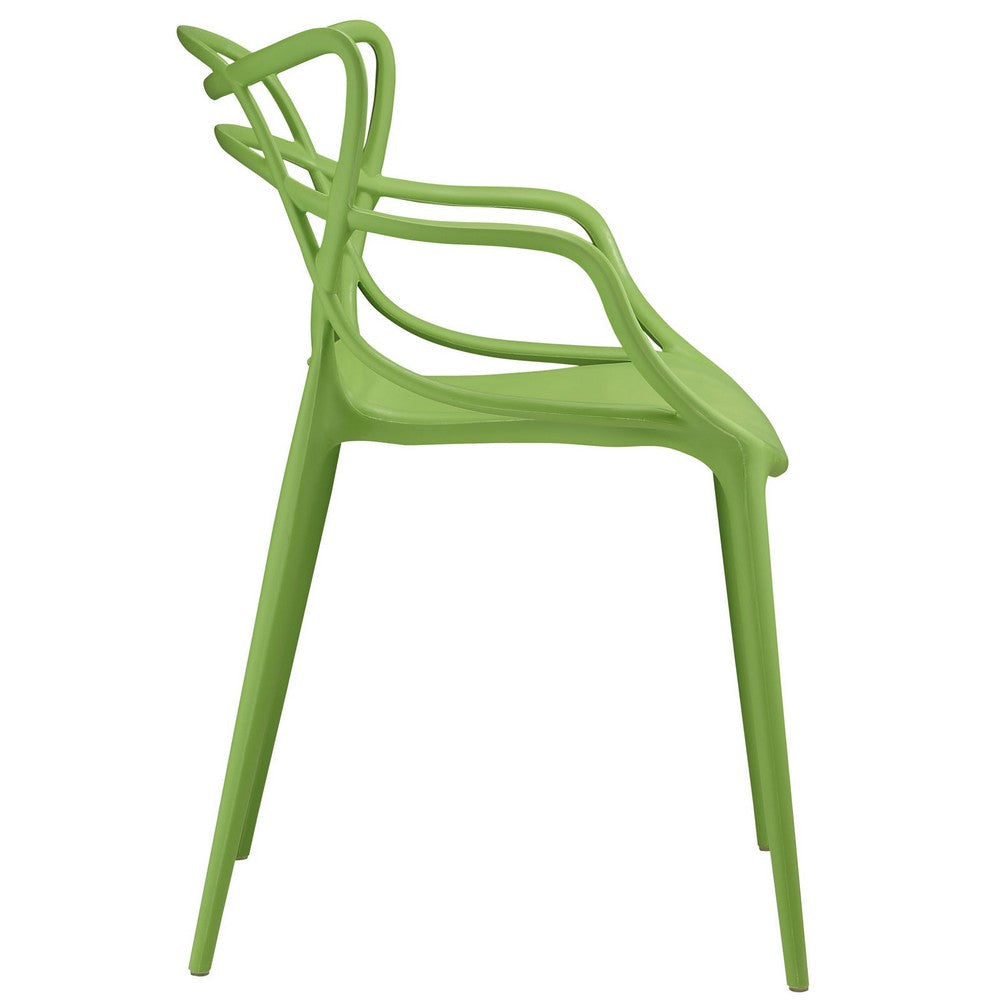 Green Entangled Dining Armchair - No Shipping Charges MDY-EEI-1458-GRN