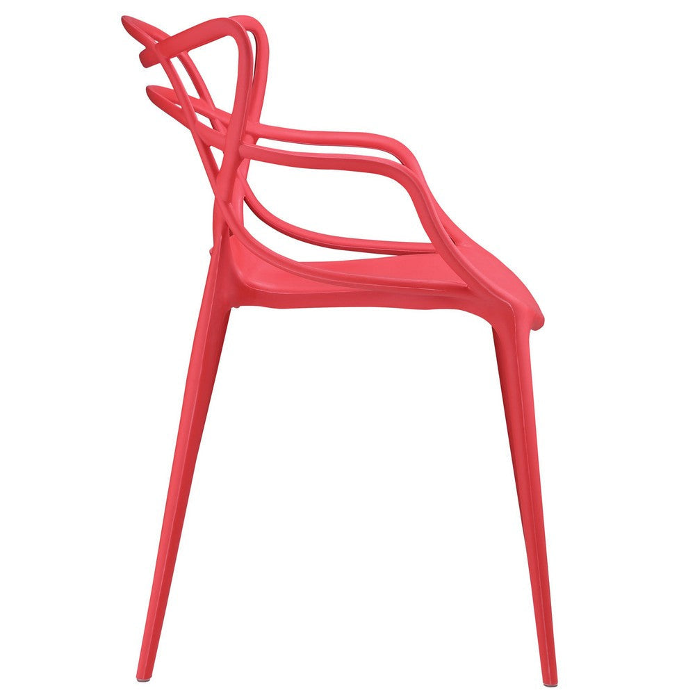 Entangled Dining Armchair - No Shipping Charges MDY-EEI-1458-RED