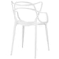 White Entangled Dining Armchair - No Shipping Charges MDY-EEI-1458-WHI