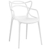 White Entangled Dining Armchair - No Shipping Charges MDY-EEI-1458-WHI