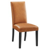 Parcel Dining Faux Leather Side Chair - No Shipping Charges MDY-EEI-1491-GRY