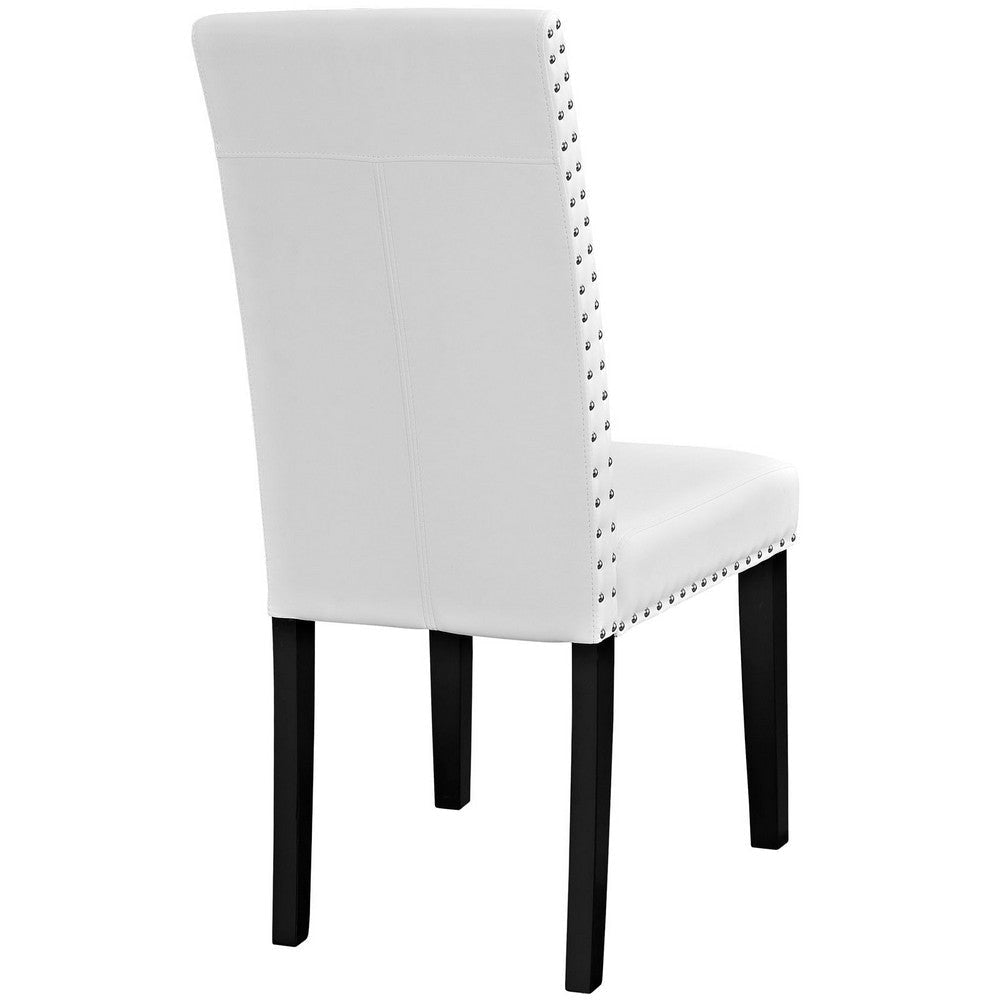 Parcel Dining Vinyl Side Chair - No Shipping Charges MDY-EEI-1491-WHI