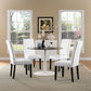 Modway Parcel Faux Leather Upholstered Parsons Dining Side Chair in White